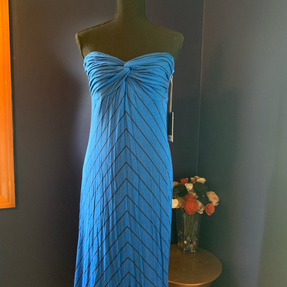 NWT JLO chevron strapless maxi dress Large